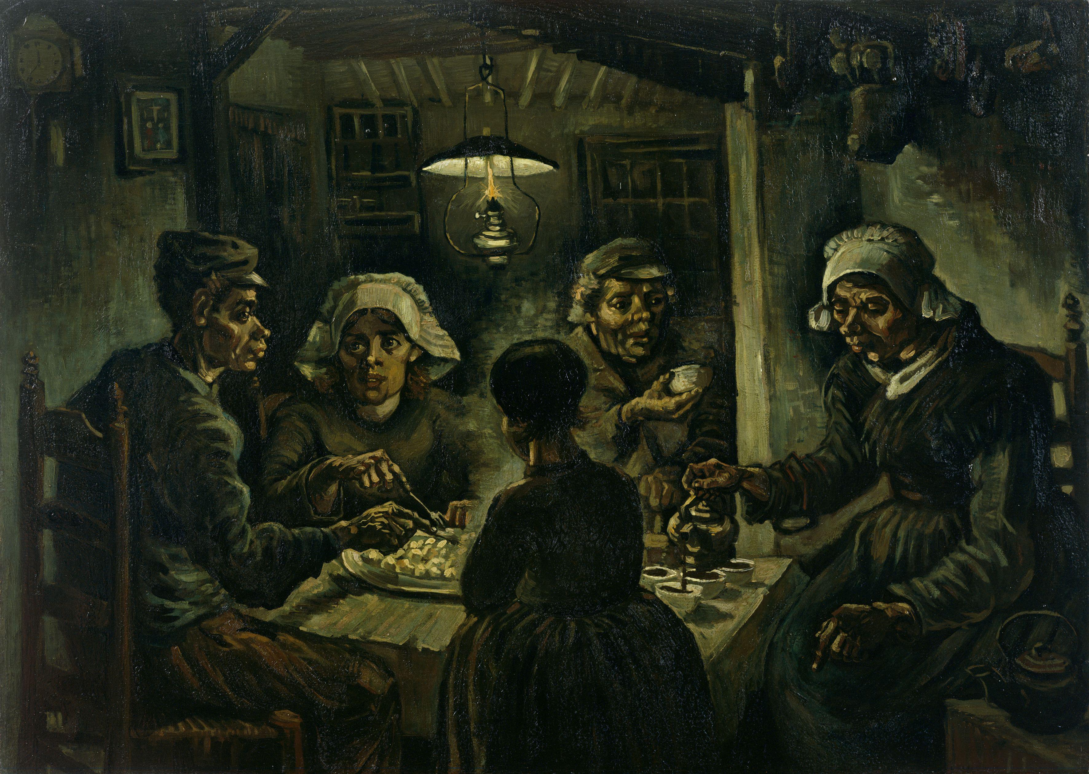 The Potato Eaters by Van Gogh, 1885, via Wikipedia